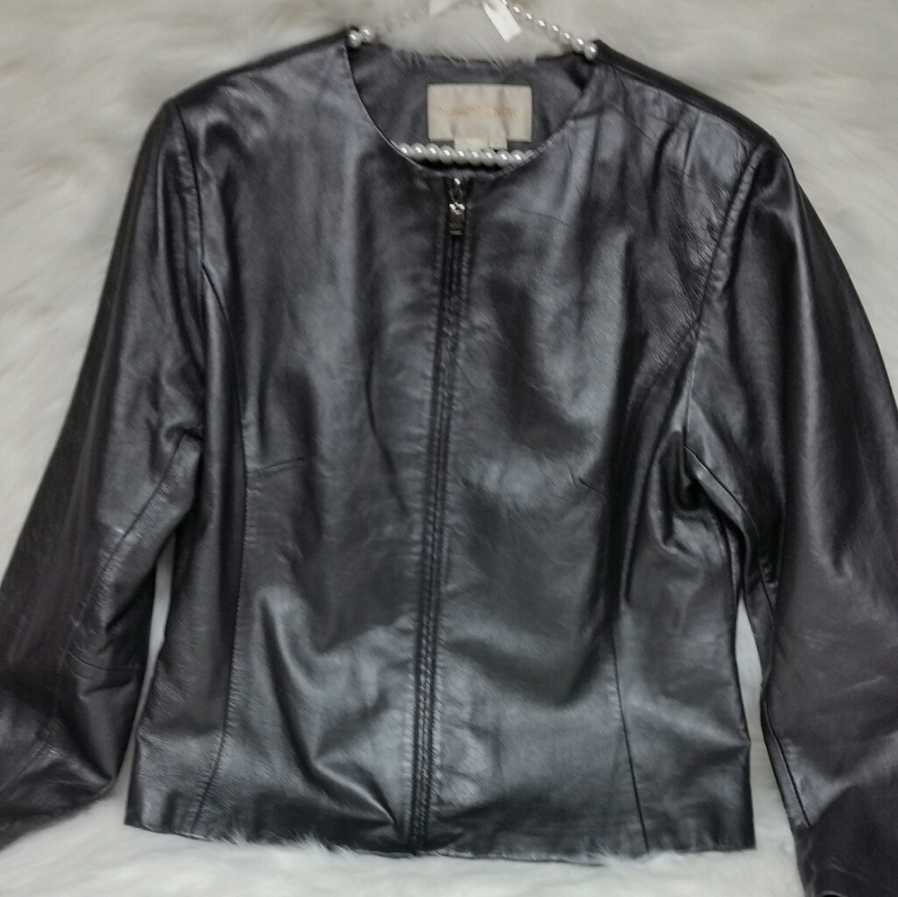 Margaret Godtrey Leather Coat Style #40424 Lot 573